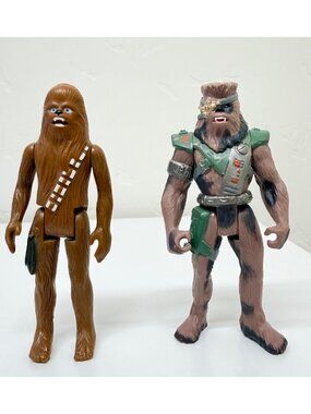 Star Wars Chewbacca Kenner Figures 1977 & 1996 Set 4 inch Tall